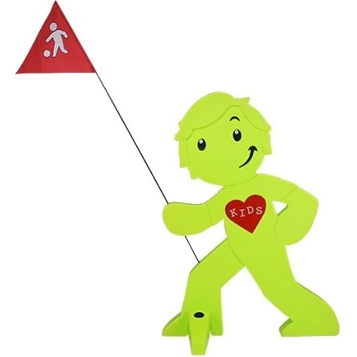StreetBuddy Warnaufsteller für Kindersicherheit im Straßenverkehr Grün