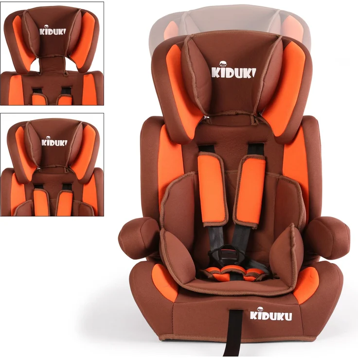 KIDUKU Autokindersitz, Braun/Orange, 9-36 kg (Gruppe 1/2/3) – Bild 4