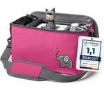 fantifant Musikbox Tasche für Toniebox [ + Netzbeutel für Tonie Aufbewahrung ] Flexible TRANSPORTTASCHE FÜR TONIEBOX Tasche für Starter Set, Figuren und Zubehör I aus recyceltem PET I flamingopink