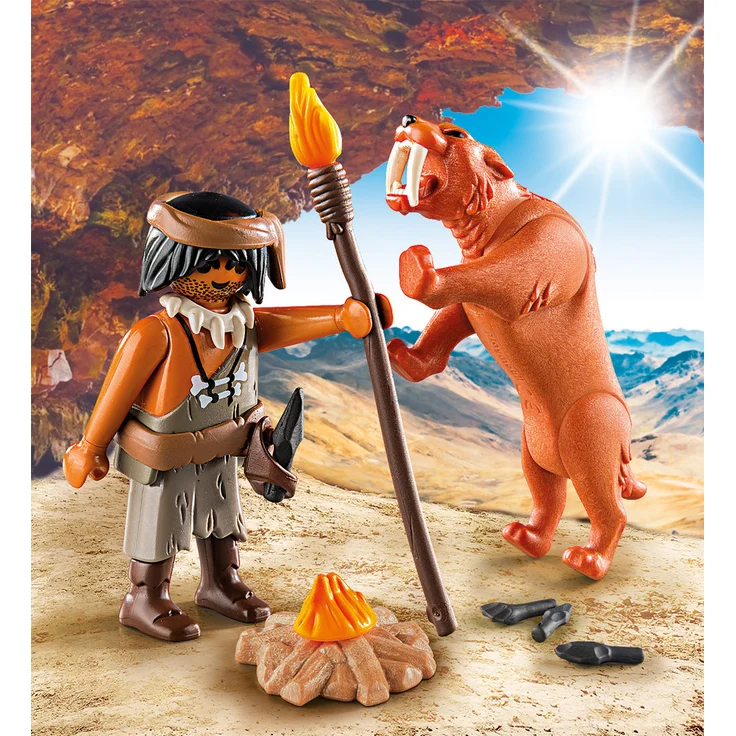 Playmobil Special Plus 9442 'Neandertaler mit Säbelzahntiger', 13 Teile, ab 4 Jahren - Preisvergleich – Bild 4