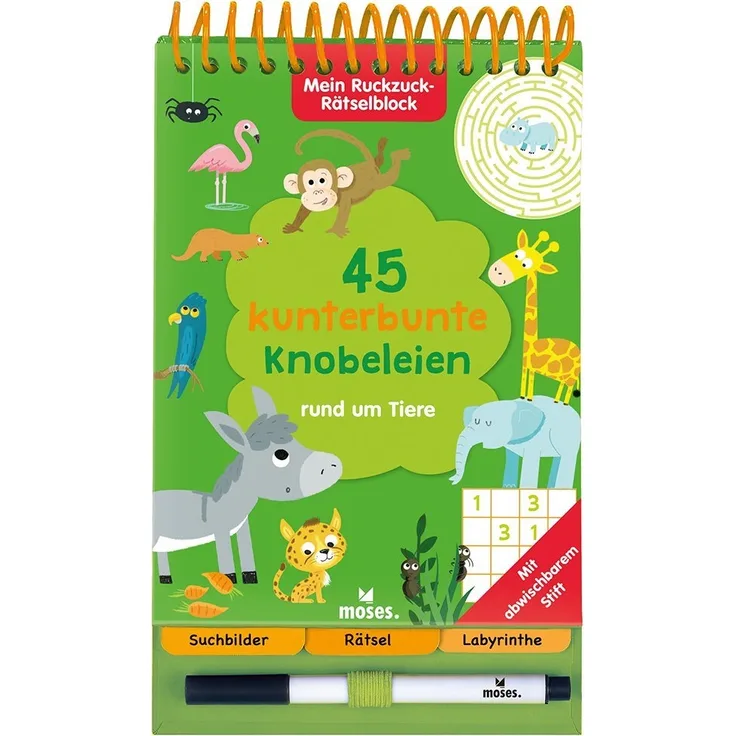 45 kunterbunte Knobeleien rund um Tiere