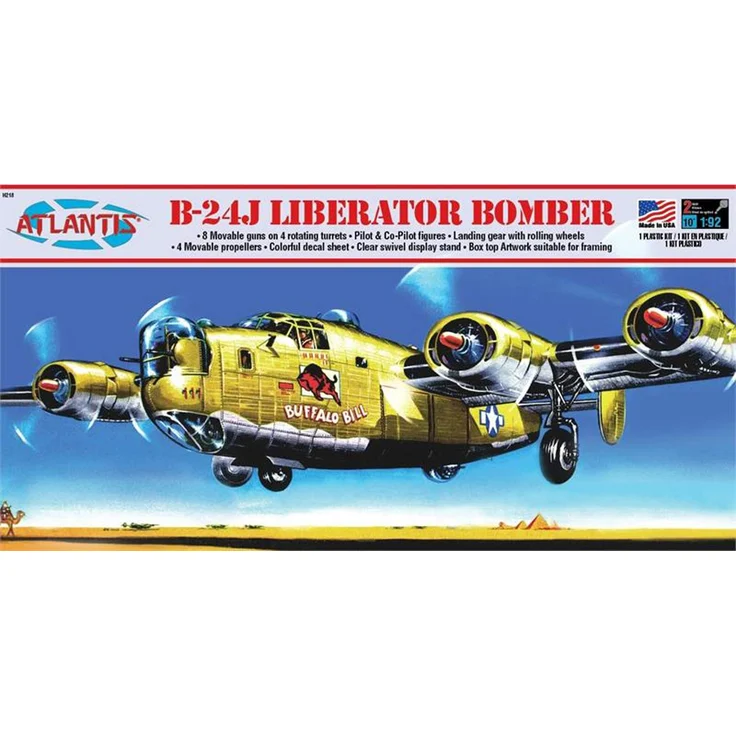 Atlantis AMCH218 H218 560218 33604 Consolidated B-24-J Buffalo Bill Modellbausatz, verschieden