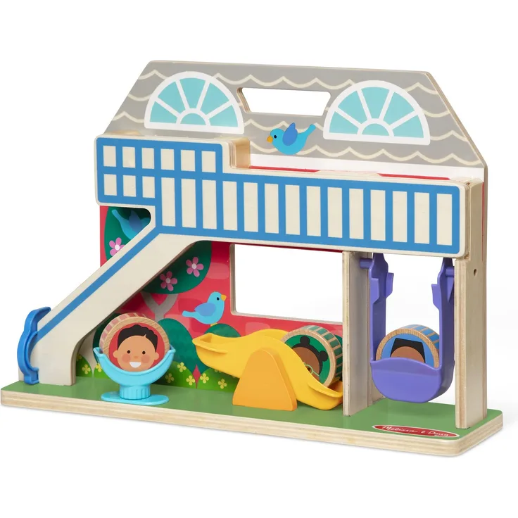 Melissa & Doug GO Tots Trubel auf dem Schulhof, Holzspielzeug für Kleinkinder, Entwicklungsspielzeug, Holzspielzeug ab 1 jahr, Geschenk für Baby-Jungen-Mädchen, FSC-zertifizierte Materialien