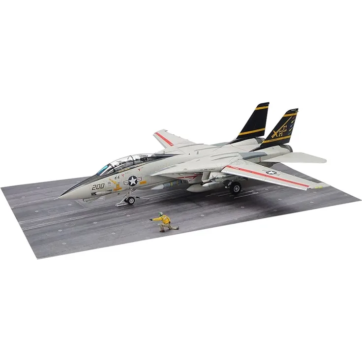 TAMIYA 61122 1:48 Grumman F-14A Flzg-Trägerstart Spä. -originalgetreue Nachbildung, Plastik Bausatz, Basteln, Modellbausatz, Zusammenbauen, unlackiert, Mehrfarbig