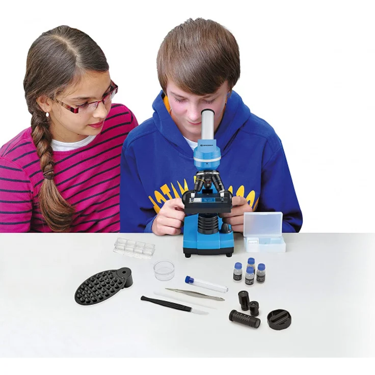 Bresser Optics Junior Digitales Mikroskop Blau Aluminium Kunststoff 1600x 40x LED – Bild 3