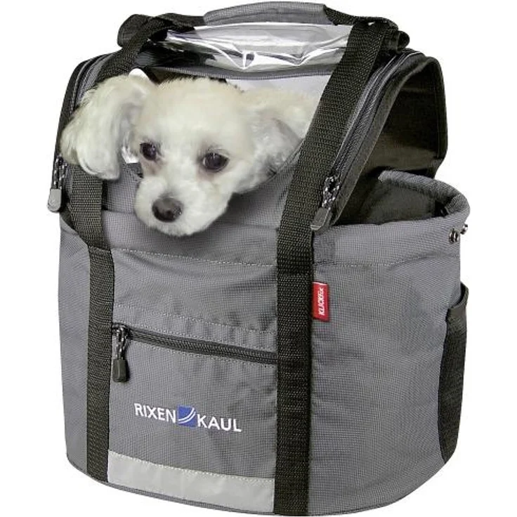 Rixen und Kaul Hundekorb Hundetasche DOGGY grau-schwarz 25x29x38 cm – Bild 1