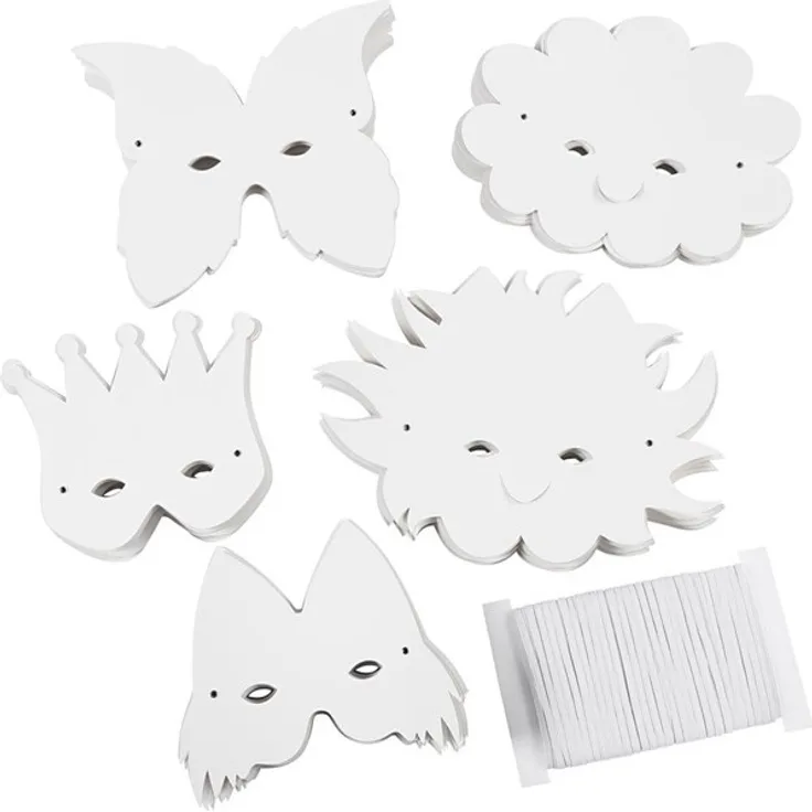 Creativ Company Fantasy masks White 100pcs.