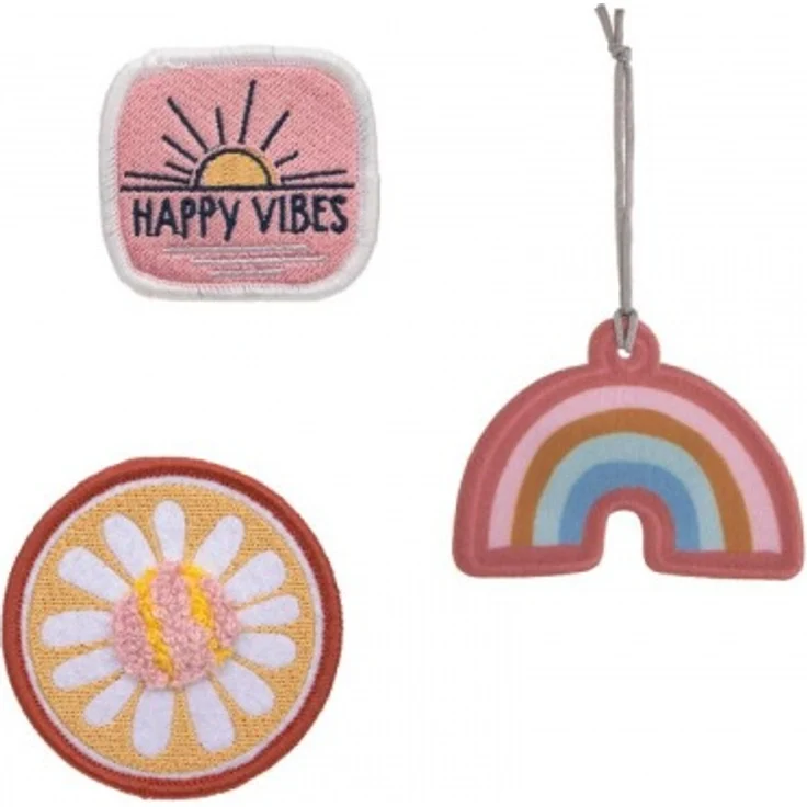LÄSSIG Anhänger & Patches Set Unique "Happy" – Bild 1