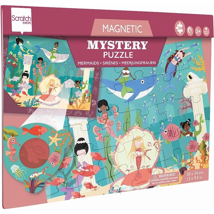 SCRATCH - Magnetisches Entdeckerpuzzle Meerjungfrauen