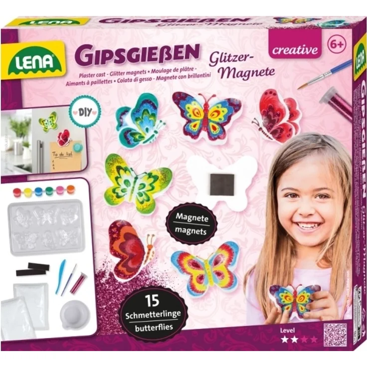 Lena Gipsabguss Glitzerschmetterlinge – Bild 1