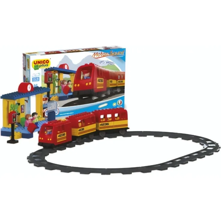 Unico zug-Set-Set auf Batterie 69-teilig