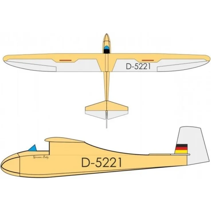 Pichler Grunau Baby (Antik) RC Segelflugmodell ARF 2500 mm