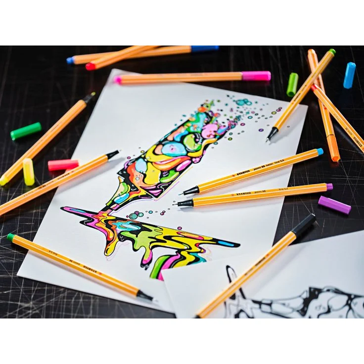 Fineliner - STABILO point 88 - ARTY - 66er Metalletui - mit 65 verschiedenen Farben - Preisvergleich – Bild 5