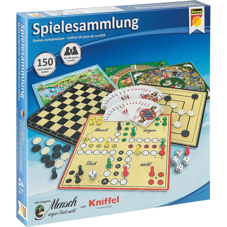 Idena 'Spielesammlung mit 150 Spielmöglichkeiten', ab 6 Jahren, 1 - 8 Spieler, inkl. Anleitung – Bild 1