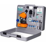 mikroskop mit Gehäuse Junior grau/orange 21-teilig