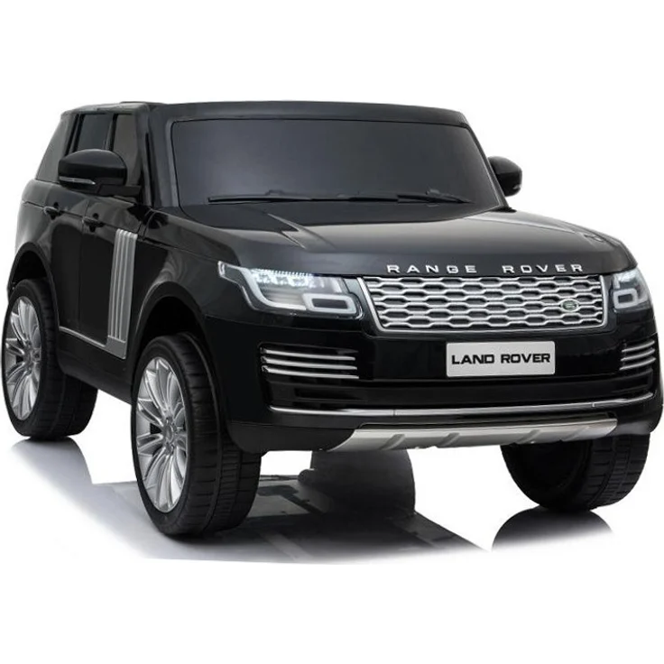 Elektro Kinderauto, Kinderfahrzeug "Land Rover Range Rover" - 2 Sitzer- 2x 12V, 4x4- 2,4Ghz Ferngsteuert, MP3, Ledersitz+EVA Schwarz – Bild 1