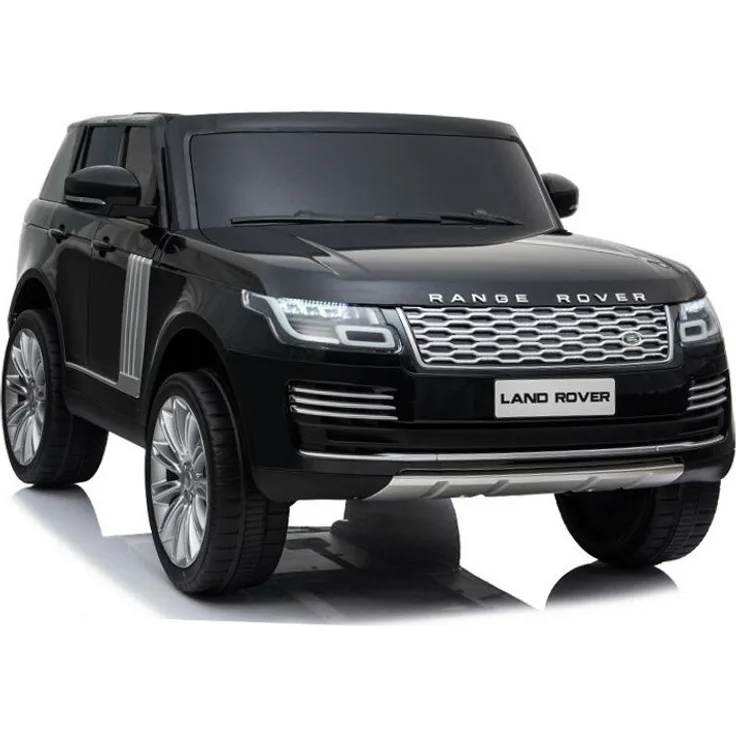 Elektro Kinderauto, Kinderfahrzeug "Land Rover Range Rover" - 2 Sitzer- 2x 12V, 4x4- 2,4Ghz Ferngsteuert, MP3, Ledersitz+EVA Schwarz