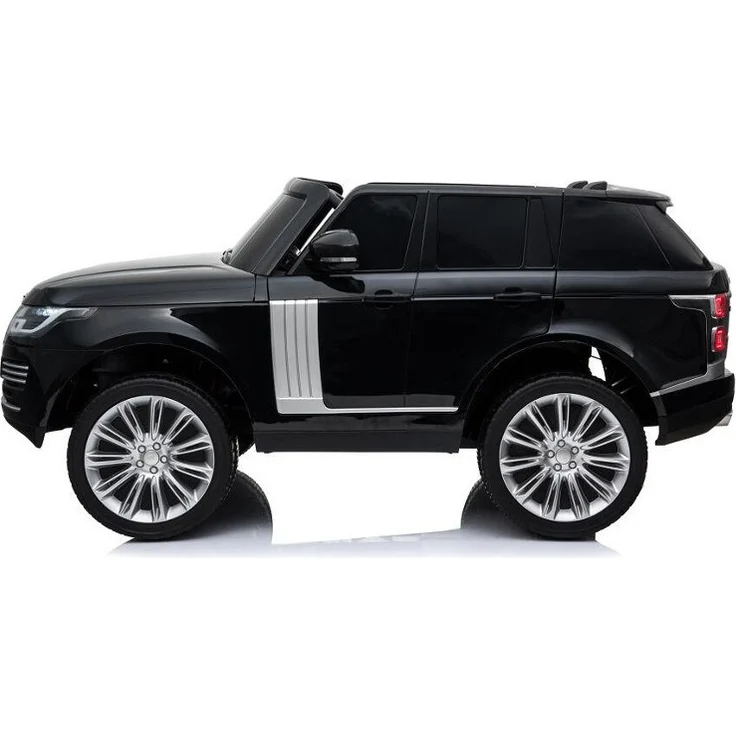 Elektro Kinderauto, Kinderfahrzeug "Land Rover Range Rover" - 2 Sitzer- 2x 12V, 4x4- 2,4Ghz Ferngsteuert, MP3, Ledersitz+EVA Schwarz – Bild 2