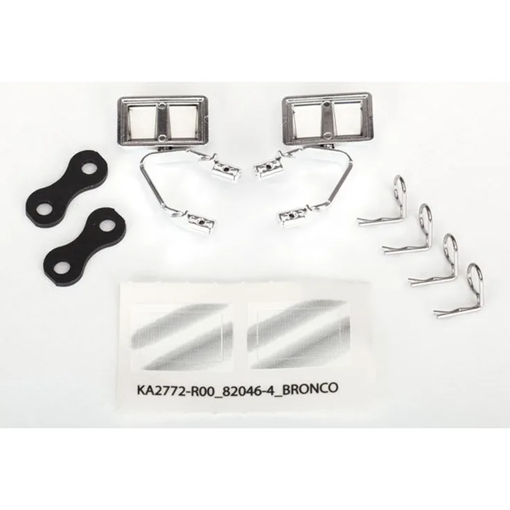 Traxxas 8073X Seiten-Spiegel, Chrome l&r, Retainers (2), Body Clips (4)