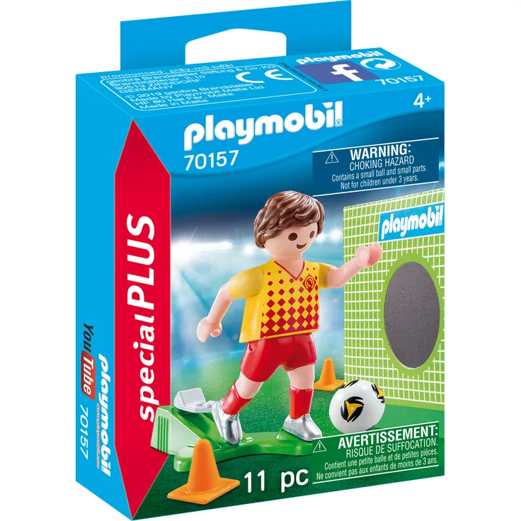 Playmobil Special Plus 70157 'Fußballspieler mit Torwand', 11 Teile, ab 4 Jahren