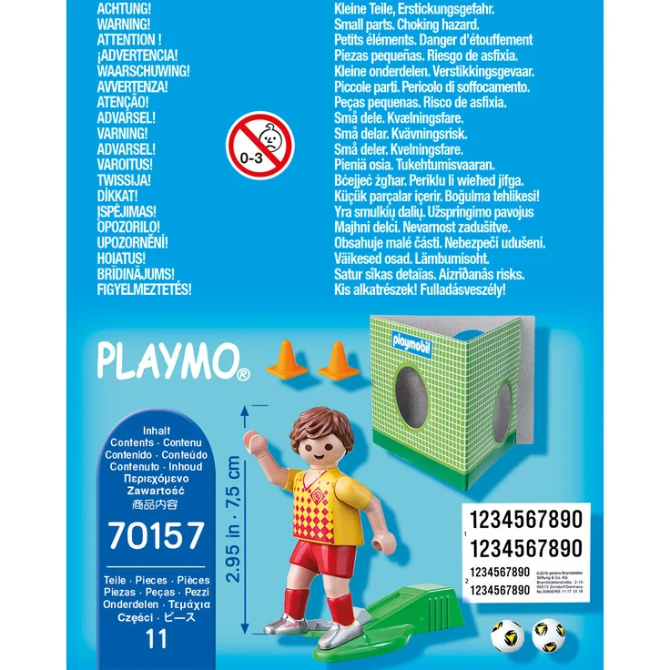 Playmobil Special Plus 70157 'Fußballspieler mit Torwand', 11 Teile, ab 4 Jahren – Bild 3