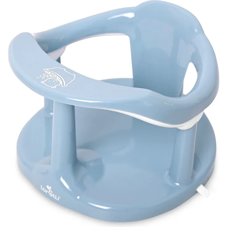 Lorelli Babybadewannensitz Happy Bubbles rutschfeste Basis, hohe Rückenlehne blau