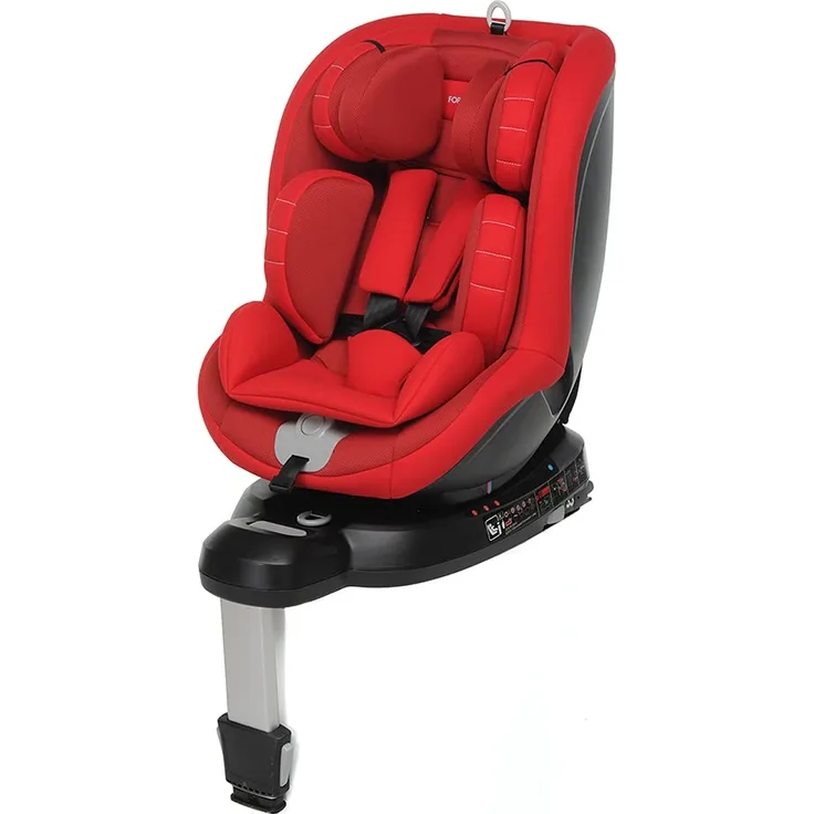 Foppapedretti Logik i-Size Autokindersitz drehbar 360° ISOFIX für Kinder mit Höhe von 40 bis 105 cm (bis 18 kg), Red