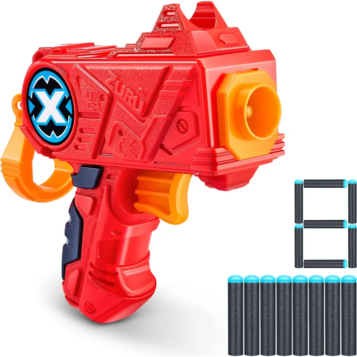 XSHOT - Excel Mikro-Pistole aus Schaumstoff, 1 Schuss mit 8 Pfeilen, für bis zu 25 m, 3613TQ1-22