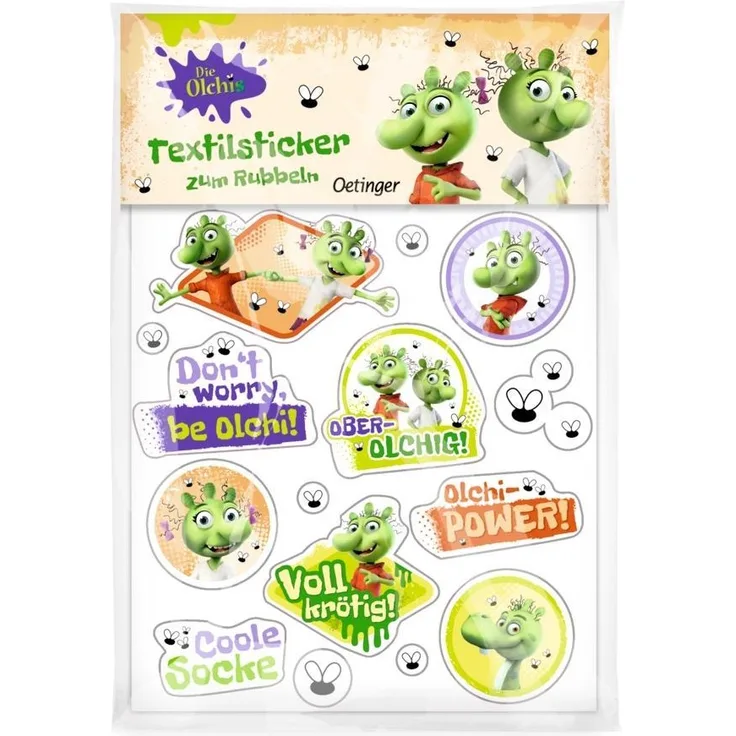 Die Olchis Textilsticker zum Rubbeln
