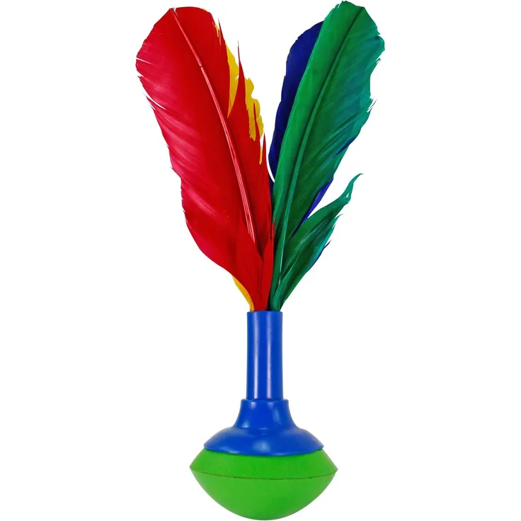 Best Sporting Handfederball Indiaca mit bunten Federn, 25 cm