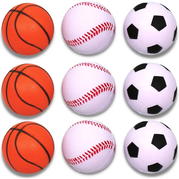 Best Sporting 9 Mini-Fun-Bälle, Softbälle aus Schaumstoff