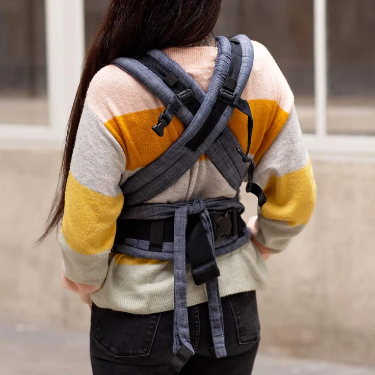 Hoppediz 'Nabaca' Babytrage Basic-Set Denim, 2 Tragepositionen – Bild 6