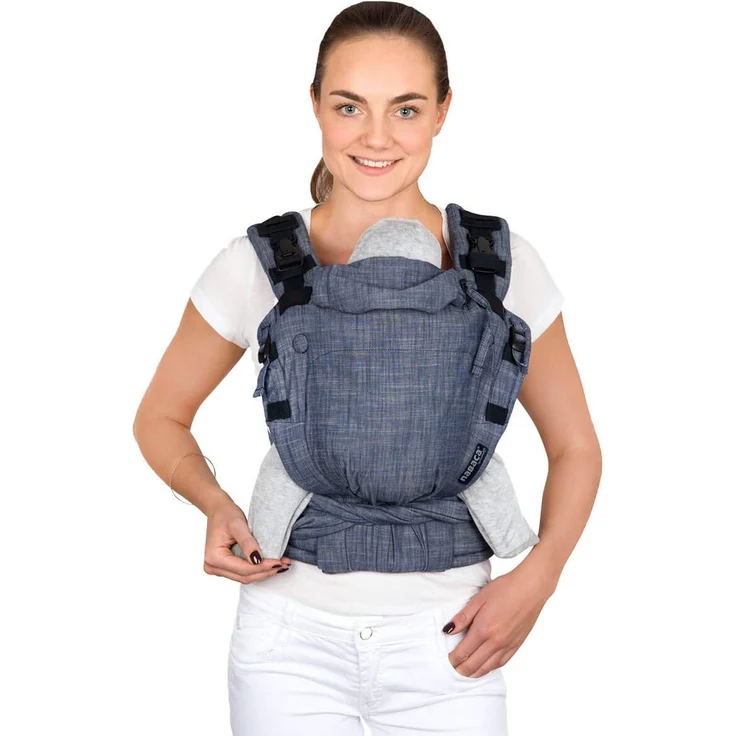 Hoppediz 'Nabaca' Babytrage Basic-Set Denim, 2 Tragepositionen – Bild 3