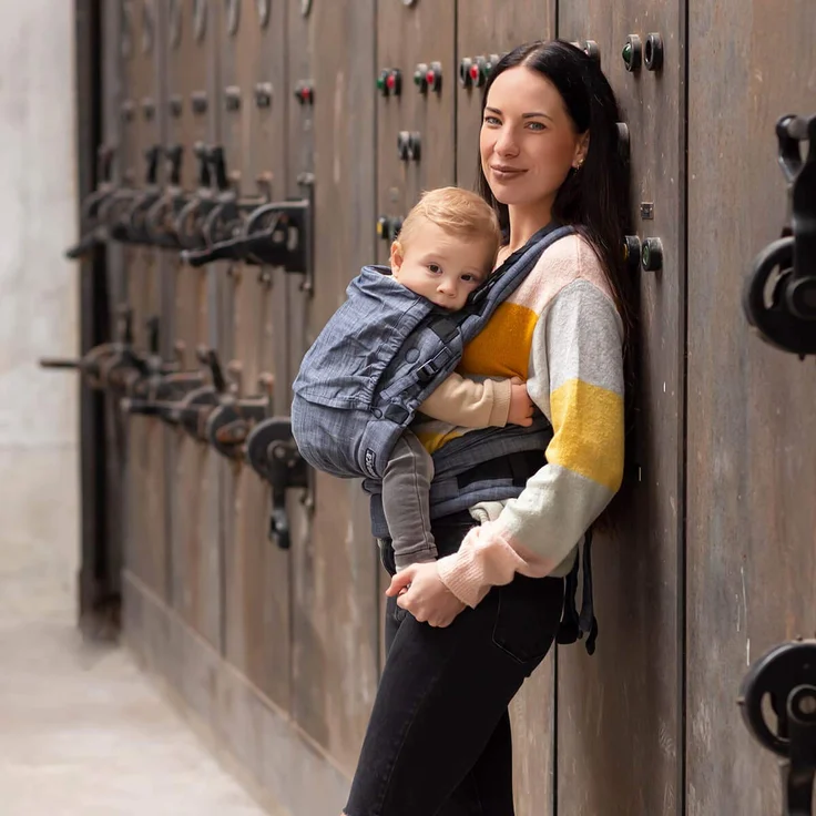 Hoppediz 'Nabaca' Babytrage Basic-Set Denim, 2 Tragepositionen – Bild 5