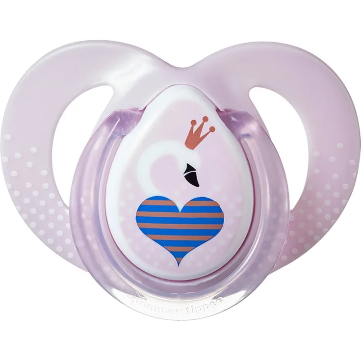 Tommee Tippee Moda Orthodontic, kiefergerechter und symmetrischer Schnuller, BPA-frei, 6-18 Monate, pink