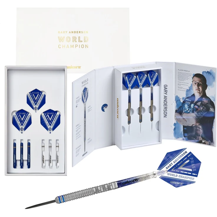 Unicorn Phase 5 World Champion Gary Anderson Steel Dart Presentation Box / Verpackungseinheit 1 / 23 Gr. – Bild 3
