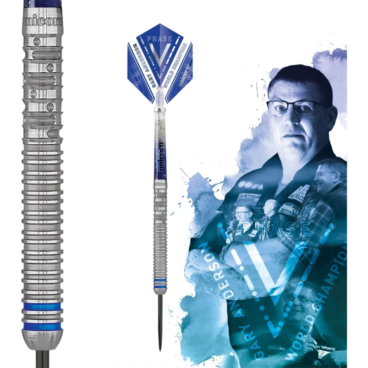 Unicorn Phase 5 World Champion Gary Anderson Steel Dart Presentation Box / Verpackungseinheit 1 / 23 Gr. – Bild 1