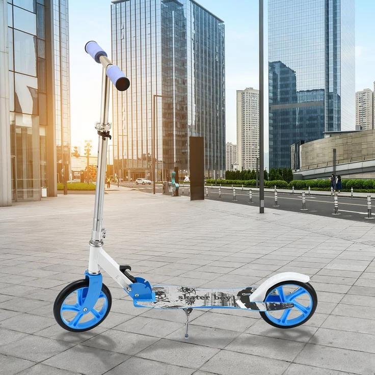 ArtSport 24622 'Cityroller Skaterboy' Scooter, ab 3 Jahren, 3-fach höhenverstellbar bis 106 cm, klappbar, max. belastbar bis 100kg, blau – Bild 10
