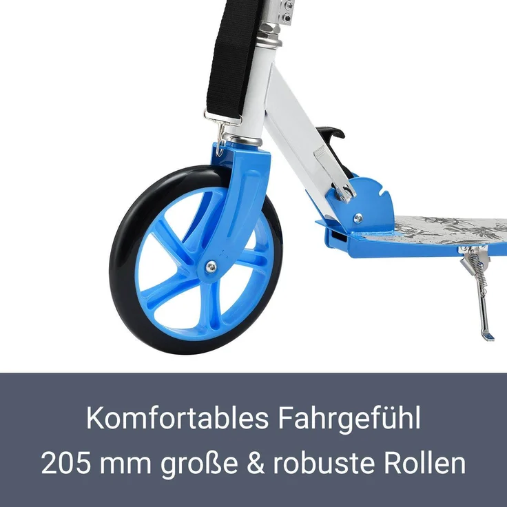 ArtSport 24622 'Cityroller Skaterboy' Scooter, ab 3 Jahren, 3-fach höhenverstellbar bis 106 cm, klappbar, max. belastbar bis 100kg, blau – Bild 5