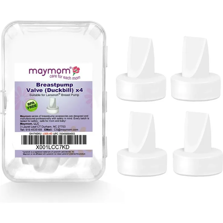 Maymom Pumpenventil für Lansinoh-Pumpen; Entenschnappen als Ersatz für Lansinoh-Pumpenventile, Einzelhandelsverpackung, werksseitig versiegelt, 4 Stück pro Packung