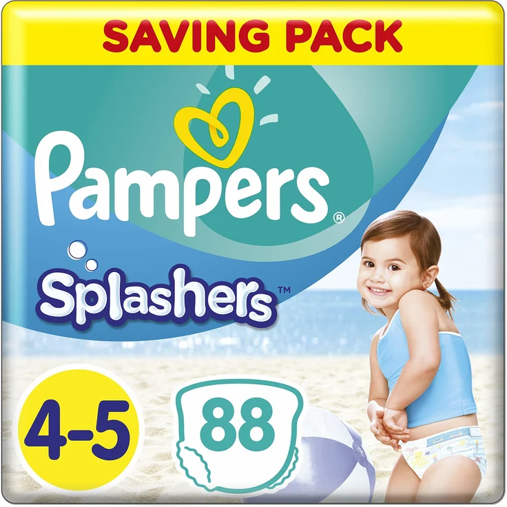 Pampers Splashers Einweg-Schwimmhose - Größe 4/5 9-15kg - Fall von 8 Packungen von 11