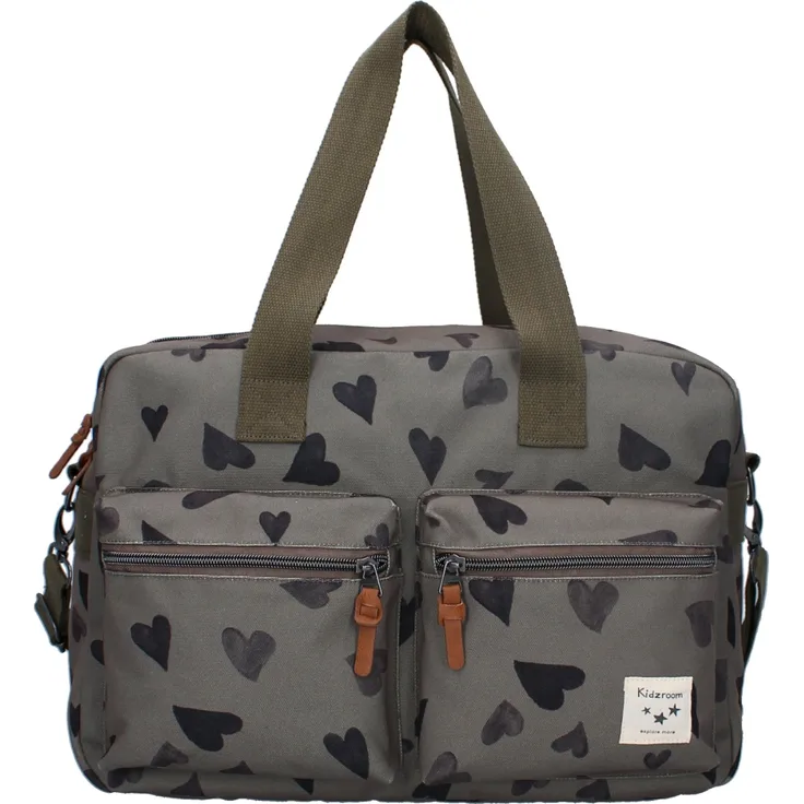 Kidzroom Bows Wickeltasche Black And White Grün