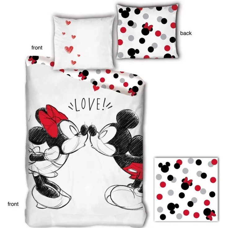bettdeckenbezug Mickey & Minnie 140 x 200 cm CO/Textil