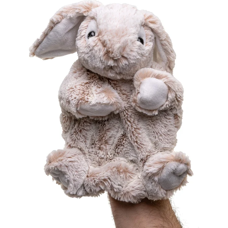 Uni-Toys - Handpuppe Hase - 24 cm (Höhe) - Plüsch-Puppe, Kaninchen - Plüschtier, Kuscheltier