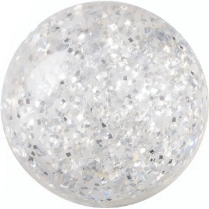 Brunnen Flummi Springball im Glitter Design "weiß"