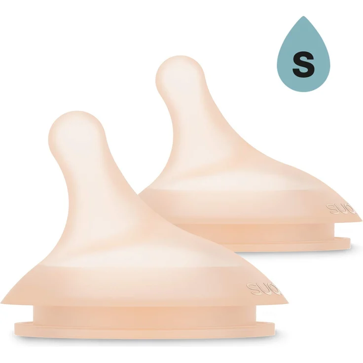 SUAVINEX, Anti Colic Sauger für Suavinex Zero Zero Anti-Colic-Flasche, Größe S langsamer Nahrungsfluss, 0 Monate, Packung mit 2 – Bild 1