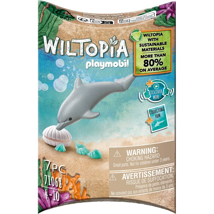 PLAYMOBIL Wiltopia 71068 'Junger Delfin', 7 Teile, ab 4 Jahren