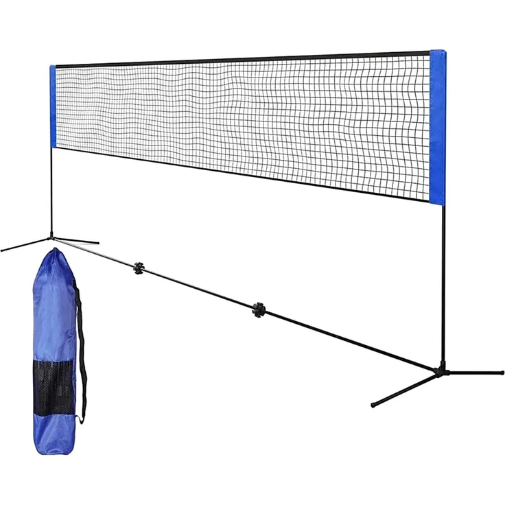 Best Sporting Volleyballnetz Outdoor 4 in 1 I Badmintonnetz 310cm breit I Badminton Netz Garten höhenverstellbar