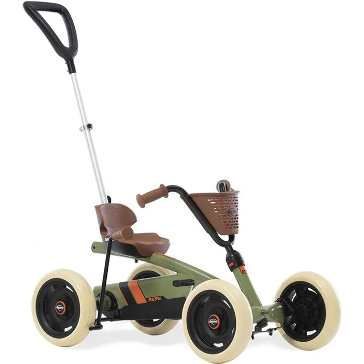 BERG 'Buzzy Retro 2-in-1' Gokart, ab 2 Jahren, inkl. Schubstange, max. belastbar bis 30 kg, grün