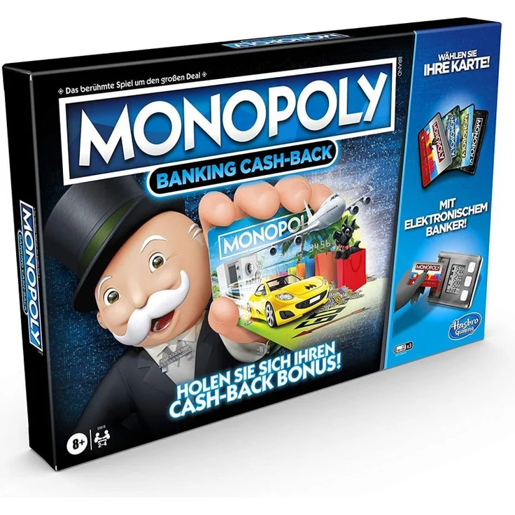 Monopoly 'Banking Cash-Back' Brettspiel, ab 8 Jahren, 2-4 Spieler, mit elektronischem Kartenleser, Cash-Back Bonus, bargeldloses Zahlen, Scan-Technologie – Bild 2